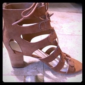 Gladiator style sandals with heel